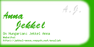 anna jekkel business card